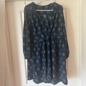 Blue Christy Dawn long sleeve mini dress